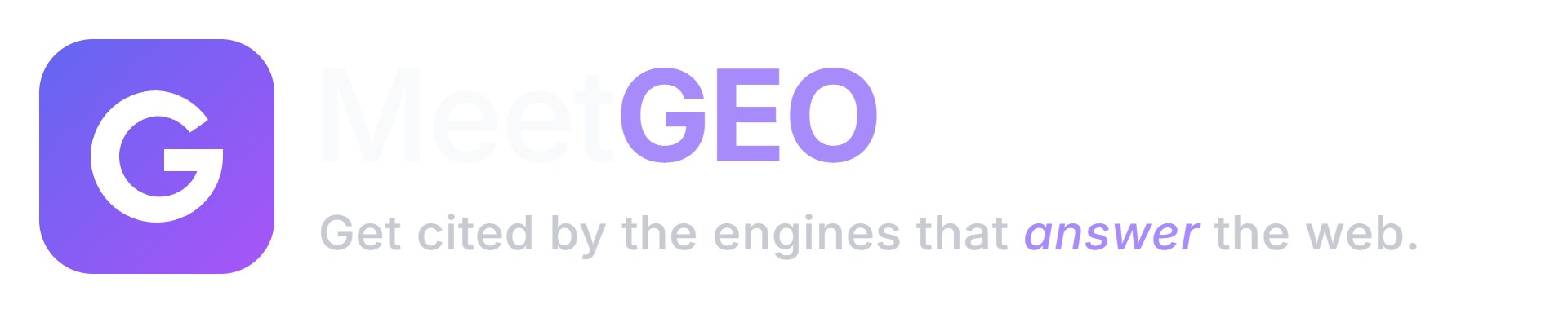 MeetGEO — Get cited by the engines that answer the web.